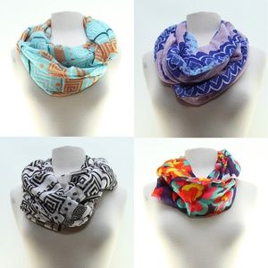 Pick 2 Oori Womens Infinity Designer Scarf